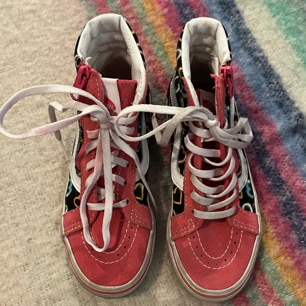 Vans Kids High-Top Sneakers - Red and Black